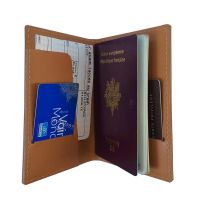 Etui passeport cuir recycle